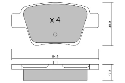 Комплект тормозных колодок AISIN BPPE-2005